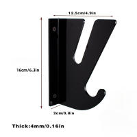 Estante De Pared Para Patines Con Ganchos De Almacenamiento 2PCS Accesorio De Skateboard Para Mujeres Parte De Placa Plana - details 4