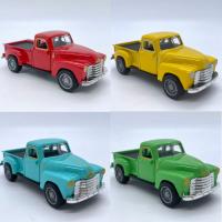 Mini Camión Rojo Clásico 11cm Juguete De Colección Vehículo De Acción Con Retroceso Aleación De Metal Regalo De Navidad Para Niños - details 10