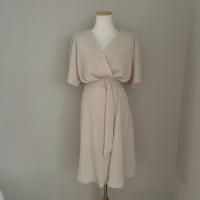 Vestido REALEFT Para Mujer Verano Otoño Manga Acolchada V-Neck Cinturón Frontal Cruzado Elegante Casual A-Line Midi Para Oficina - details 23