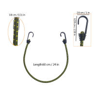 4pcs/set Cordel Elástico Engrosado Para Acampar Cuerda De Ajuste Para Sujeción De Tentación Y Empaque De Maletas 60cm Duradero - details 4