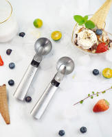 Cuchara De Hielo De Acero Inoxidable Para Helado Y Frutas Hueso De Sandía No Pegajoso Hacer Bolas De Hielo Máquina De Hielo De Hockey En Bicicleta Cuchara De Helado - details 4