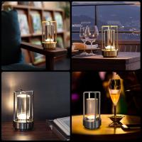 Lámpara De Mesa Inalámbrica Recargable Con Sensor Táctil Luz Nocturna LED Para Lectura Decoración De Habitaciones Restaurantes Hoteles Bares - details 5