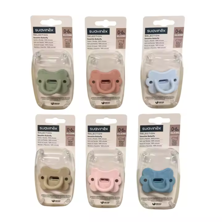 SUAVINEX CHUPETE SILICONA FISIOLOGICO SX PRO SELECTION 0 - 6 MESES 1 UNIDAD SMOOTHIE BUTTERFLY - 1