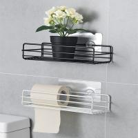 Estante De Almacenamiento Para Baño Y Cocina Organizador Negro Estante De Esquina Sin Perforar Hecho De Hierro Para Ducha - details 2
