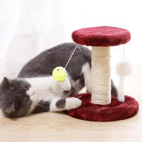 Marco De Juego Para Gatos Doble Capa Plataforma De Salto Divertida Herramienta De Madera Sisal Para Gatos Pequeños Casa - details 9