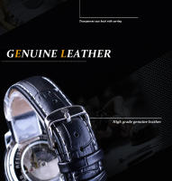 Reloj De Mezclilla Forsining Para Hombre Lujo Automático Mecánico Estilo Casual Mostrador Multifuncional Negro Dorado - details 7