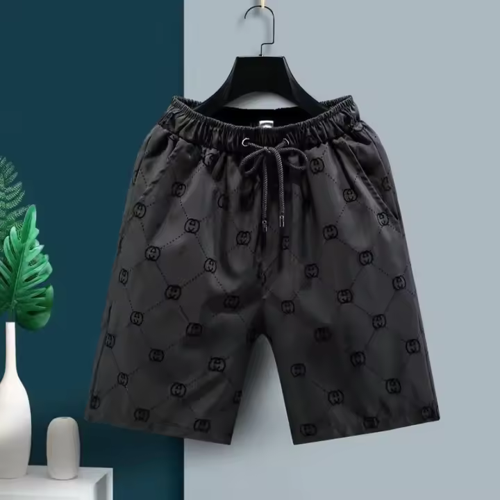 Shorts De Verano Para Hombre Casual De Alta Calidad Estilo Europeo Y Americano Absorbente De Sudor Lujo 3D Nuevo - 1