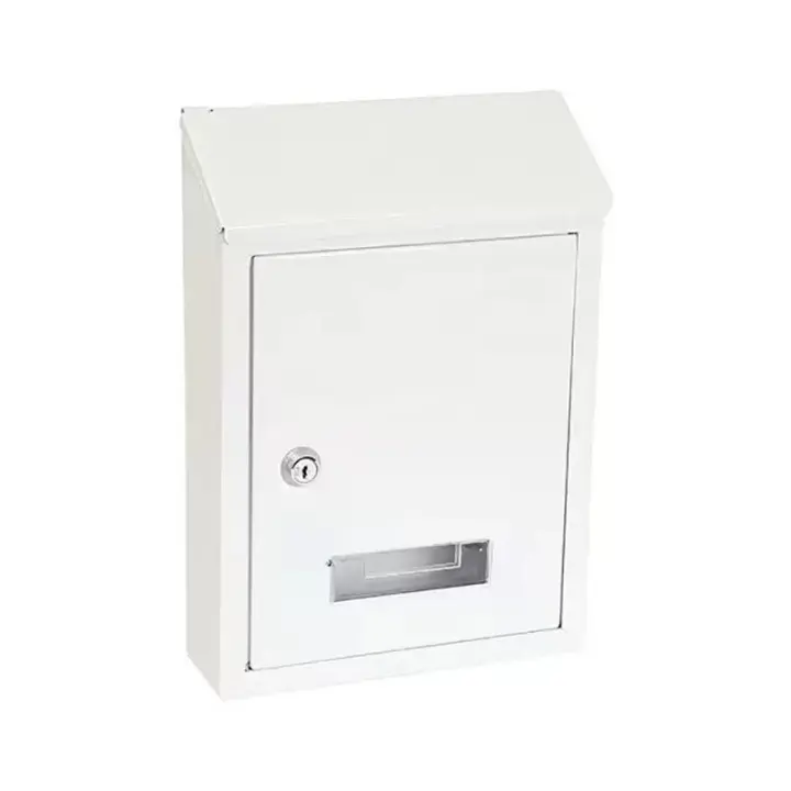 Buzón de Acero para Pared Exterior tamaño (30xx20cm) con Cerradura y Llave Color Negro (Negro) - 1