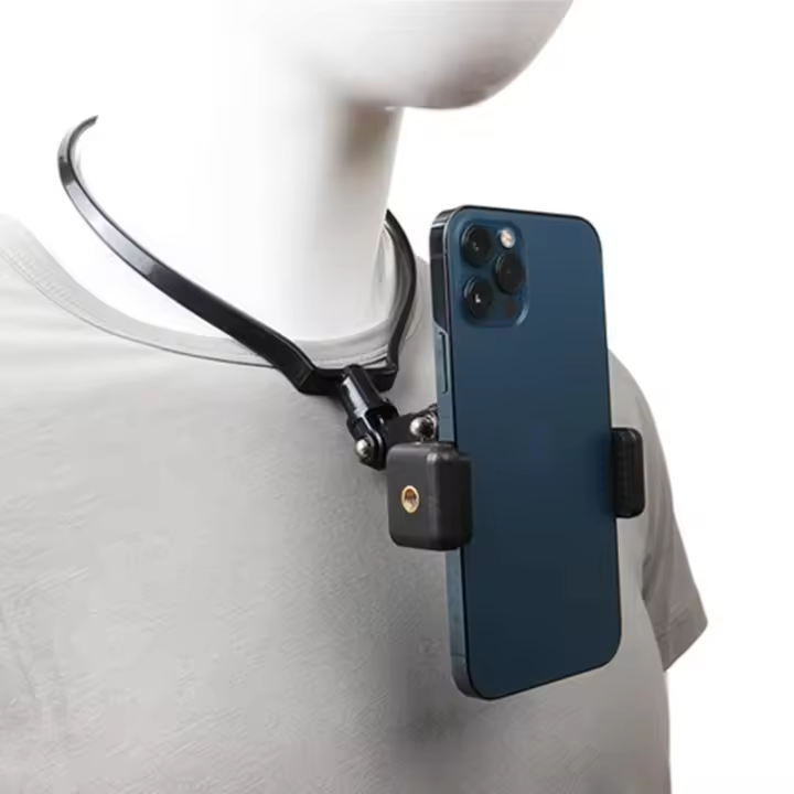 Soporte De Cuello Para Selfie De Smartphone POV Soporte De Mano Universal Para iPhone GoPro Montura Colgante Para Raqueta - 1