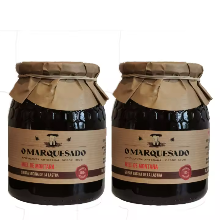 Miel Multifloral de Alta Montaña 100% natural. Pack de 2 tarros de 1 Kg. - 1