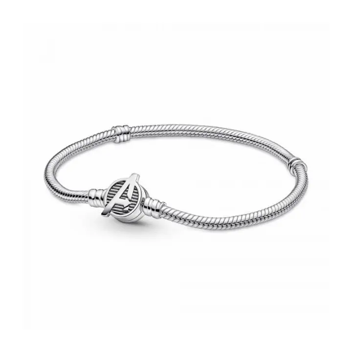 Pulsera Pandora Moments Cadena de Serpiente Cierre Logo Los Vengadores de Marvel - 590784C00 - 1