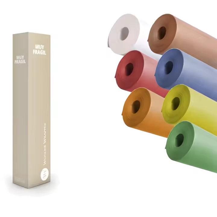 Rollo 1,5 kilos papel embalaje kraft natural verjurado 60gr 1m ancho x 25m lineales pryse 3156031 - 1