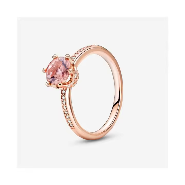 ANILLO PANDORA 188289C01-54 SOLITARIO CORONA BRILLANTE ROSA TALLA 54 PANDORA 188289C01-54 - 1