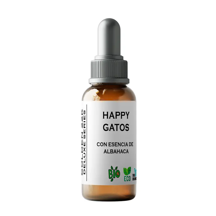 GOLDEN 22K HAPPY GATOS ESTIMULANTE A BASE DE ESENCIA DE ALBAHACA - 1