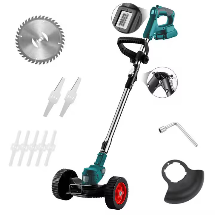 Cortacésped inalámbrico de mano Makita 21V, longitud ajustable - Herramientas de jardín para el hogar, batería de 18V - 1