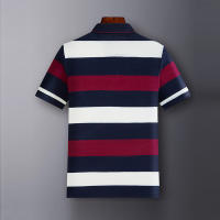 Camisa Polo Casual Para Hombres De Hilo Tejido Manga Corta Color Sólido Moda Top Transpirable Para Verano - details 9