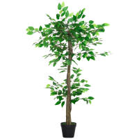 Outsunny Árbol de Té Artificial 120 cm Planta Artificial con 546 Hojas Musgo y Maceta Planta Artificial Decorativa para Interior y Exterior Hogar Salón Oficina Verde - details 0