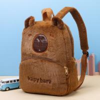 Bolso De Hombro Capybara De Peluche Gran Capacidad Estudiantes Escuela Bolsa De Mano Dolly Cartoon Para Parejas Bolsa De Viaje Suave Cierre De Cremallera - details 0