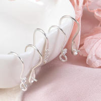 Pareja De Base De Aretes En Plata De Ley S925 Para Creación De Joyería DIY Accesorios De Findings Para Manualidades - details 3