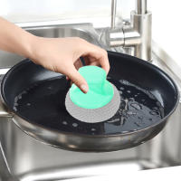 10pcs Esponja De Limpieza Con 2 Manijas Para Horno Acero Inoxidable Escobilla De Limpieza Para Baño Y Cocina - details 5