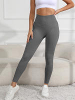 Leggings De Yoga Para Mujer Cintura Alta Sin Costuras Levantamiento De Glúteos Scrunch Pantalones Deportivos De Gimnasio Adecuados Para Ejercicio - details 6
