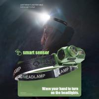 Linterna Frontal LED Recargable Con Inducción Ultra Brillante XPE+COB Soporte De Luz Blanca Y Roja Ultra Ligera Para Pesca Y Camping - details 10