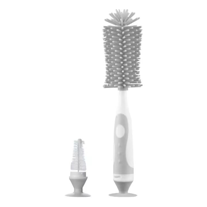 Cepillo De Botella De Silicona 2 En 1 Limpia Botellas Y Tetinas Para Alimentos Set De Limpieza Para Botellas De Cuello Estrecho - 1