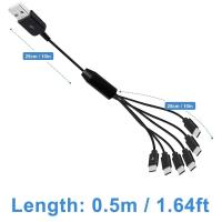 Cable USB C 6 En 1 Multiusos Para iPhone 15 Android Samsung Tablet Y Dispositivo TypeC Cargador De Alta Eficiencia PVC 3A - details 3