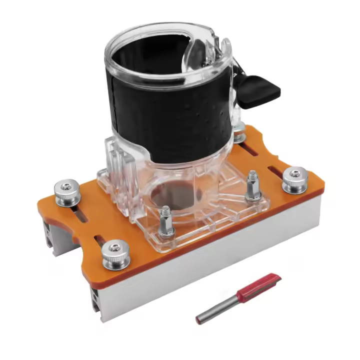 Soporte De Ranura Doble Para Máquina De Routers DIY Localizador De Ranuras Herramienta De Perforación Invisible Para Máquina De Moldeo - 1