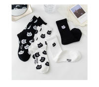 Calcetines De Mujer Diseño Nuevo Con Dibujos De Gatos Divertidos Calcetines Casuales Gruesos Y Calientes Para Otoño Invierno Regalo De Navidad - details 9