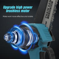 2.5M/6 Pulgadas Mini Motosierra Sin Cable, 2 en 1 Brushless Motosierra Pertiga Electrica con 2x4,0Ah Batería, 800W Motosierra Telescópica - details 3
