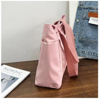Bolso de mano de nailon de gran capacidad para mujer, bolsa de hombro de Color sólido para viaje, ocio Simple, para salir de mamá, novedad de 2024 - details 6