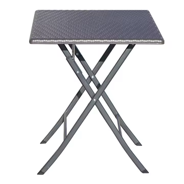 MESA POLIET. RATAN PLEG. 61,5X61,5X73 CM - 1