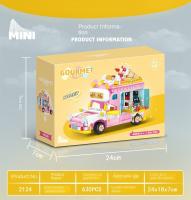 Juguete De Construcción De Bloques Para Niños Pequeño Carro De Comida De Calle Decoración Regalo Para Juego De Edificación - details 15