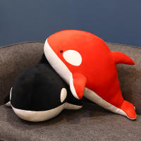 Juguete De Peluche Tiburón Negro Y Rojo 60/80cm Orcinus Orca Ballena Asesina Grande Regalo De Cumpleaños Para Niños Animal Maridojunto - details 3