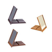 Espejo De Maquillaje Plegable Y Compacto Portátil Espejo Cuadrado De Chocolate Espejo De Mano Para Vestíbulo Espejo Cosmético De Bolsillo - details 9