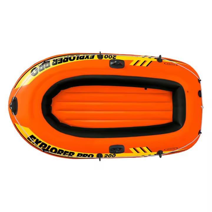 Intex 58356, Explorer Pro 200, Barca Hinchable, Unisex adulto, Naranja y Negro, 196 x 102 x 33 cm - 1