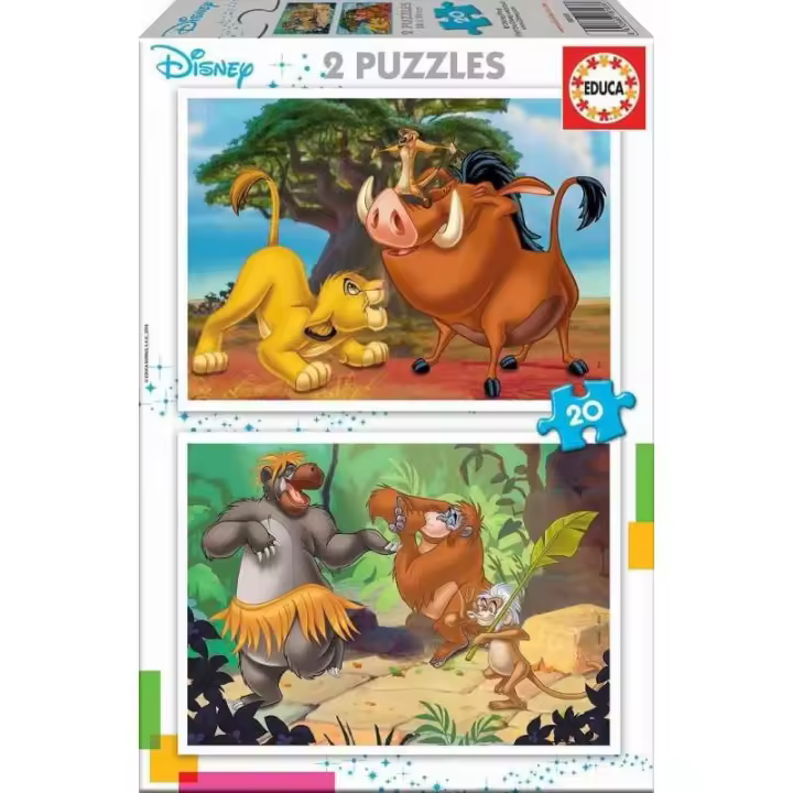 Educa Rompecabezas Disney Animales 2x20 - Juegos Educativos para Niños - 1