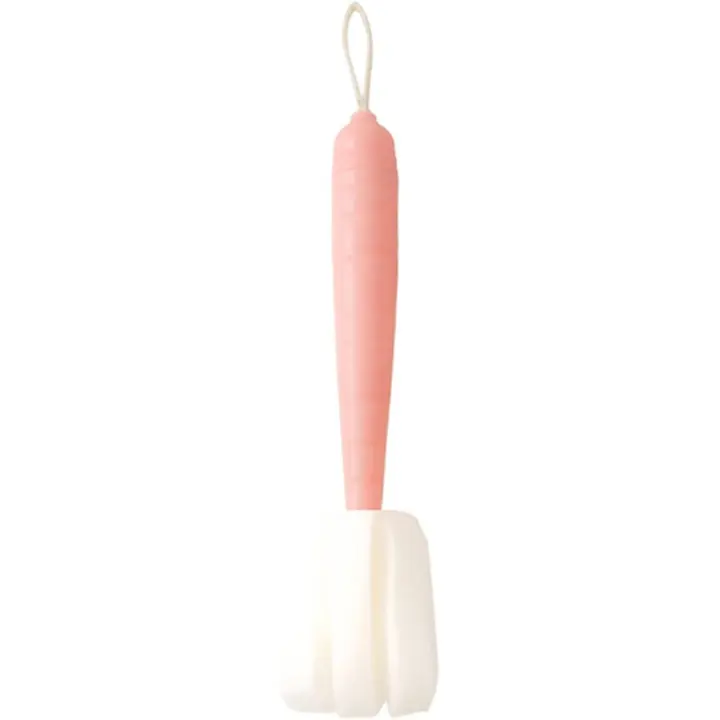 Verde Esponja Cepillo de Limpieza Mango de Plástico Largo Limpiador Taza Rosa - 1