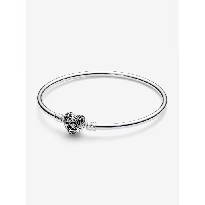 Pandora - VENTA FINAL - Brazalete with Cierres de corazón Celestial-Plata de Ley - 1