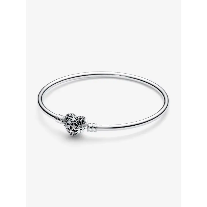 Pandora - VENTA FINAL - Brazalete with Cierres de corazón Celestial-Plata de Ley - 1