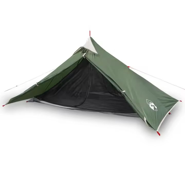 vidaXL Tienda de campaña tipi para 1 persona impermeable verde - 1