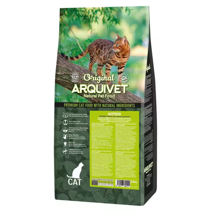 Pienso para gatitos  Original - Kitten - Pollo y arroz - 1,5 Kg (501170) Comida seca para gatos Arquivet - 1