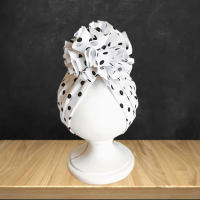 Turbante Para Bebé Niña Bonnet De Cabeza Suave Con Flor Lindo Sombrero Ajustable Para Niños Recién Nacidos Foto Hat Polyester - details 5