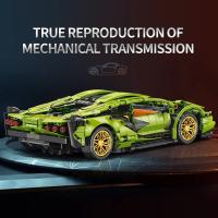 Bloques De Construcción Técnicas Bugatti Y Lamborghini Modelo De Carrera De Alta Velocidad Juguetes Para Niños Regalos Para Niños - details 21