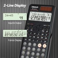 Calculadora científica de 240 Funciones, Pantalla de 2 líneas con Cubierta Deslizante para Estudiantes de Secundaria (OS 82MS 2ª edición) - details 0