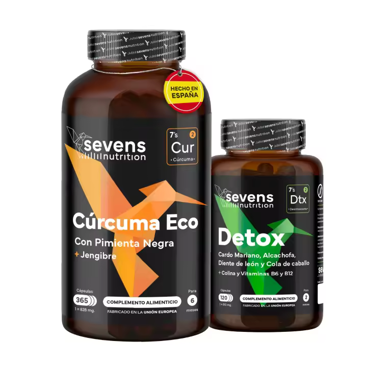 Pack Detox + Cúrcuma BIO con Jengibre y Pimienta negra - Bienestar Digestivo y Antiinflamatorio Natural - 1