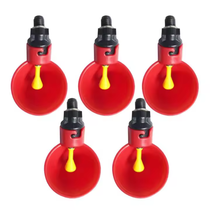 5PCS Bebedero Automático Para Ganado Poultry Bebedero De Agua Para Pollos Ponedoras De Huevo Dispensador De Alimento Para Ponedoras De Huevo Montaje Colgante De Plástico Para Granjas - 1