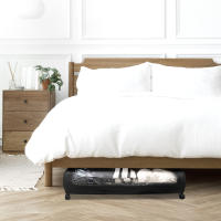 Organizador de Ropa Bajo Cama Round Nyana Home – Diseño Plegable con Ruedas y Tapa Transparente – Almacenamiento Compacto para Ropa, Zapatos y Textiles – Perfecto para Espacios Reducidos - details 0