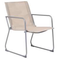 vidaXL Juego de muebles de jardín 4 piezas tela y acero crema - details 4